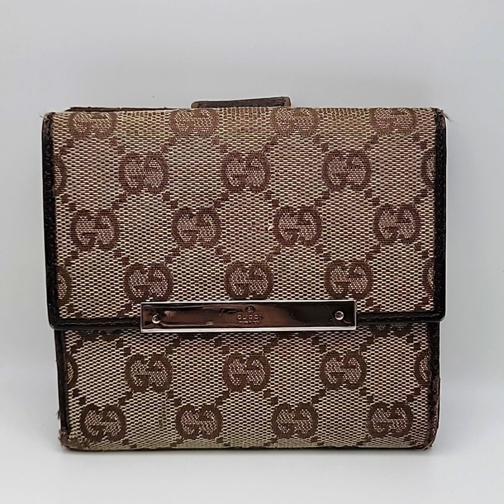GUCCI BIFOLD CANVAS WALLET